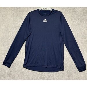 Adidas‎ Mens Creator Tee Long Sleeve Workout Shirt Blue Small Stretch Athleisure